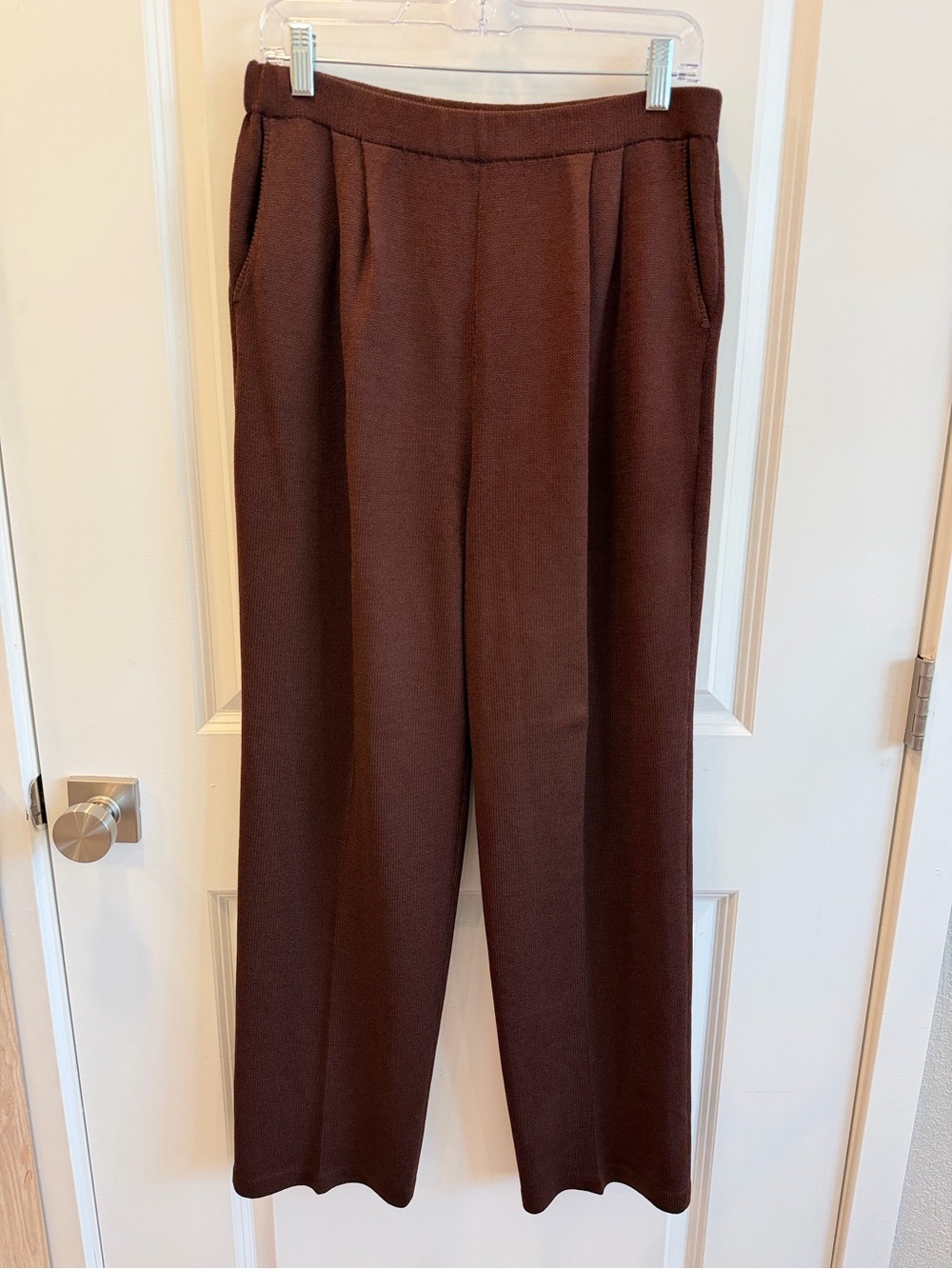 St. John Collection by Marie Gray Brown Santana Knit Pants Size 12 Vintage